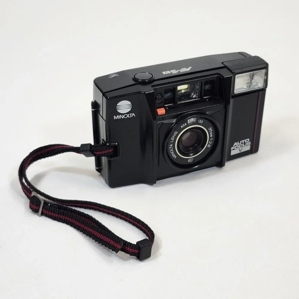 Minolta Auto Focus V Talker Vintage 35mm Film Camera f/2.8 Tested READ Lens